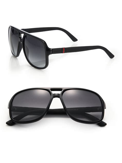 black aviator sunglasses gucci|gucci aviator sunglasses nylon arms.